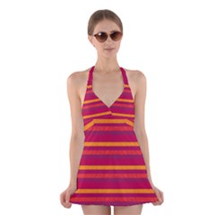 Lines Halter Swimsuit Dress by Valentinaart