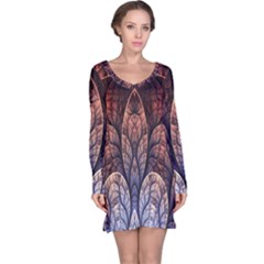 Abstract Fractal Long Sleeve Nightdress by Simbadda