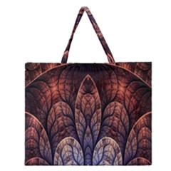 Abstract Fractal Zipper Large Tote Bag by Simbadda