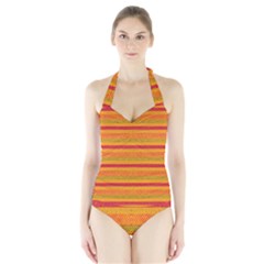 Lines Halter Swimsuit