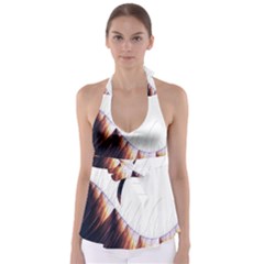 Abstract Lines Babydoll Tankini Top by Simbadda