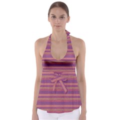 Lines Babydoll Tankini Top