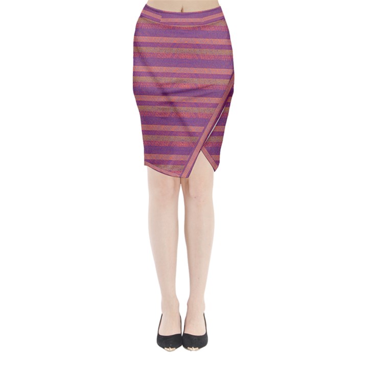 Lines Midi Wrap Pencil Skirt