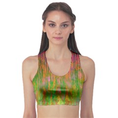 Abstract Trippy Bright Melting Sports Bra by Simbadda