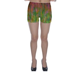 Abstract Trippy Bright Melting Skinny Shorts by Simbadda