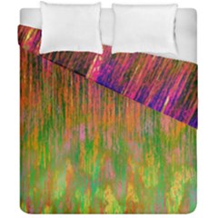 Abstract Trippy Bright Melting Duvet Cover Double Side (california King Size) by Simbadda