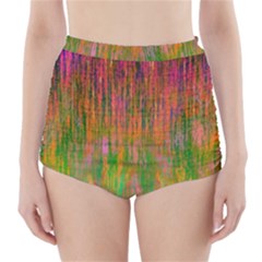 Abstract Trippy Bright Melting High-waisted Bikini Bottoms