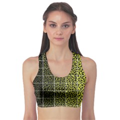 Pixel Gradient Pattern Sports Bra