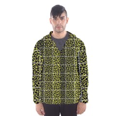 Pixel Gradient Pattern Hooded Wind Breaker (men)