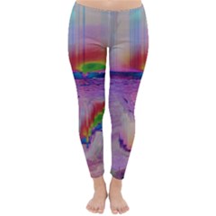 Glitch Art Abstract Classic Winter Leggings by Simbadda