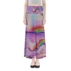 Glitch Art Abstract Maxi Skirts