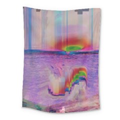 Glitch Art Abstract Medium Tapestry