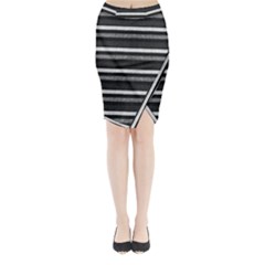 Lines Midi Wrap Pencil Skirt