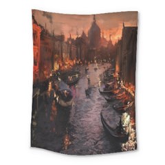 River Venice Gondolas Italy Artwork Painting Medium Tapestry