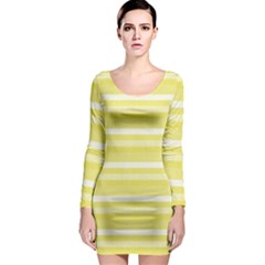 Lines Long Sleeve Bodycon Dress