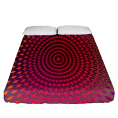 Abstract Circle Colorful Fitted Sheet (king Size)