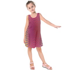 Abstract Circle Colorful Kids  Sleeveless Dress