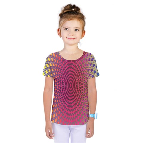 Abstract Circle Colorful Kids  One Piece Tee by Simbadda