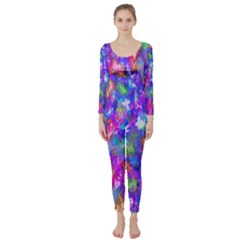 Abstract Trippy Bright Sky Space Long Sleeve Catsuit by Simbadda