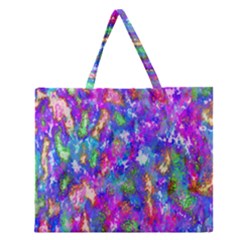 Abstract Trippy Bright Sky Space Zipper Large Tote Bag