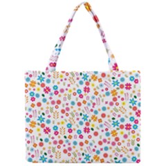 Floral Pattern Mini Tote Bag by Valentinaart