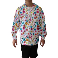 Floral Pattern Hooded Wind Breaker (kids) by Valentinaart