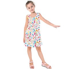 Floral Pattern Kids  Sleeveless Dress