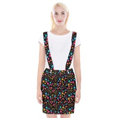 Floral Pattern Suspender Skirt