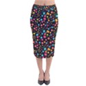 Floral pattern Velvet Midi Pencil Skirt View1