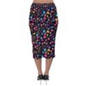 Floral pattern Velvet Midi Pencil Skirt View2