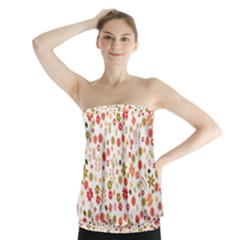 Floral Pattern Strapless Top by Valentinaart