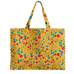 Floral Pattern Zipper Mini Tote Bag by Valentinaart