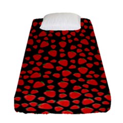 Strawberry  Pattern Fitted Sheet (single Size) by Valentinaart