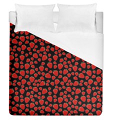 Strawberry  Pattern Duvet Cover (queen Size) by Valentinaart