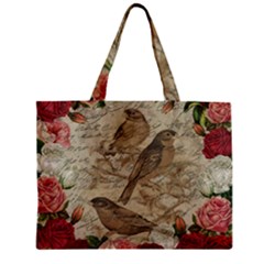 Vintage Birds Zipper Mini Tote Bag by Valentinaart