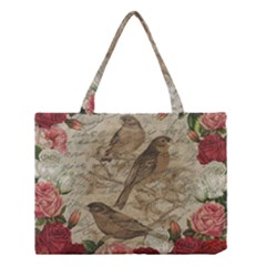 Vintage Birds Medium Tote Bag by Valentinaart