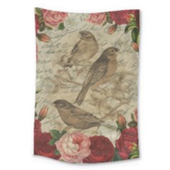 Vintage Birds Large Tapestry