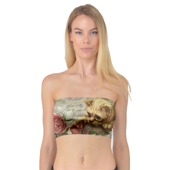 Vintage kitten  Bandeau Top