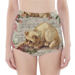 Vintage Kitten  High-waisted Bikini Bottoms