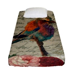 Vintage Bird Fitted Sheet (single Size) by Valentinaart