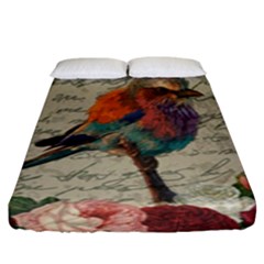 Vintage Bird Fitted Sheet (king Size)