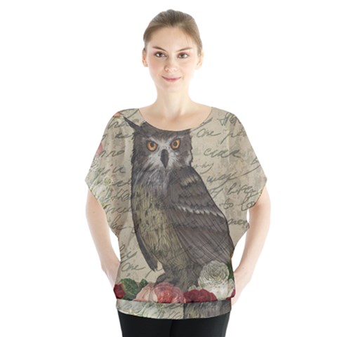 Vintage Owl Blouse by Valentinaart