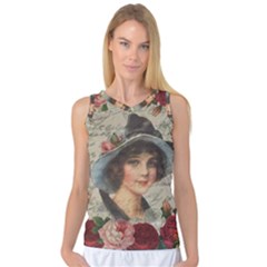 Vintage Girl Women s Basketball Tank Top