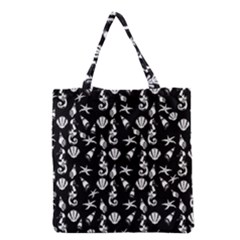 Seahorse Pattern Grocery Tote Bag by Valentinaart