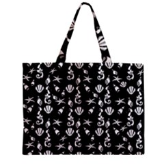 Seahorse Pattern Zipper Mini Tote Bag by Valentinaart