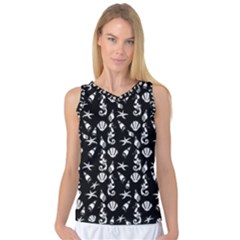 Seahorse Pattern Women s Basketball Tank Top