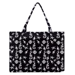 Seahorse Pattern Medium Zipper Tote Bag by Valentinaart