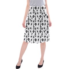 Seahorse Pattern Midi Beach Skirt