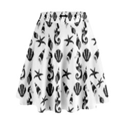 Seahorse Pattern High Waist Skirt by Valentinaart