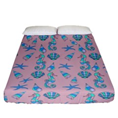 Seahorse Pattern Fitted Sheet (queen Size)